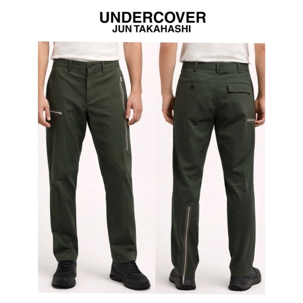 NWT Undercover Jun Takahashi Multi Zip Trousers 3 Khaki Green UC1C4501-2 Japan